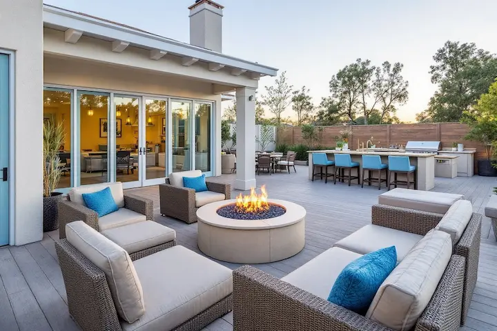 Rancho Bernardo remodel outdoor with firepit